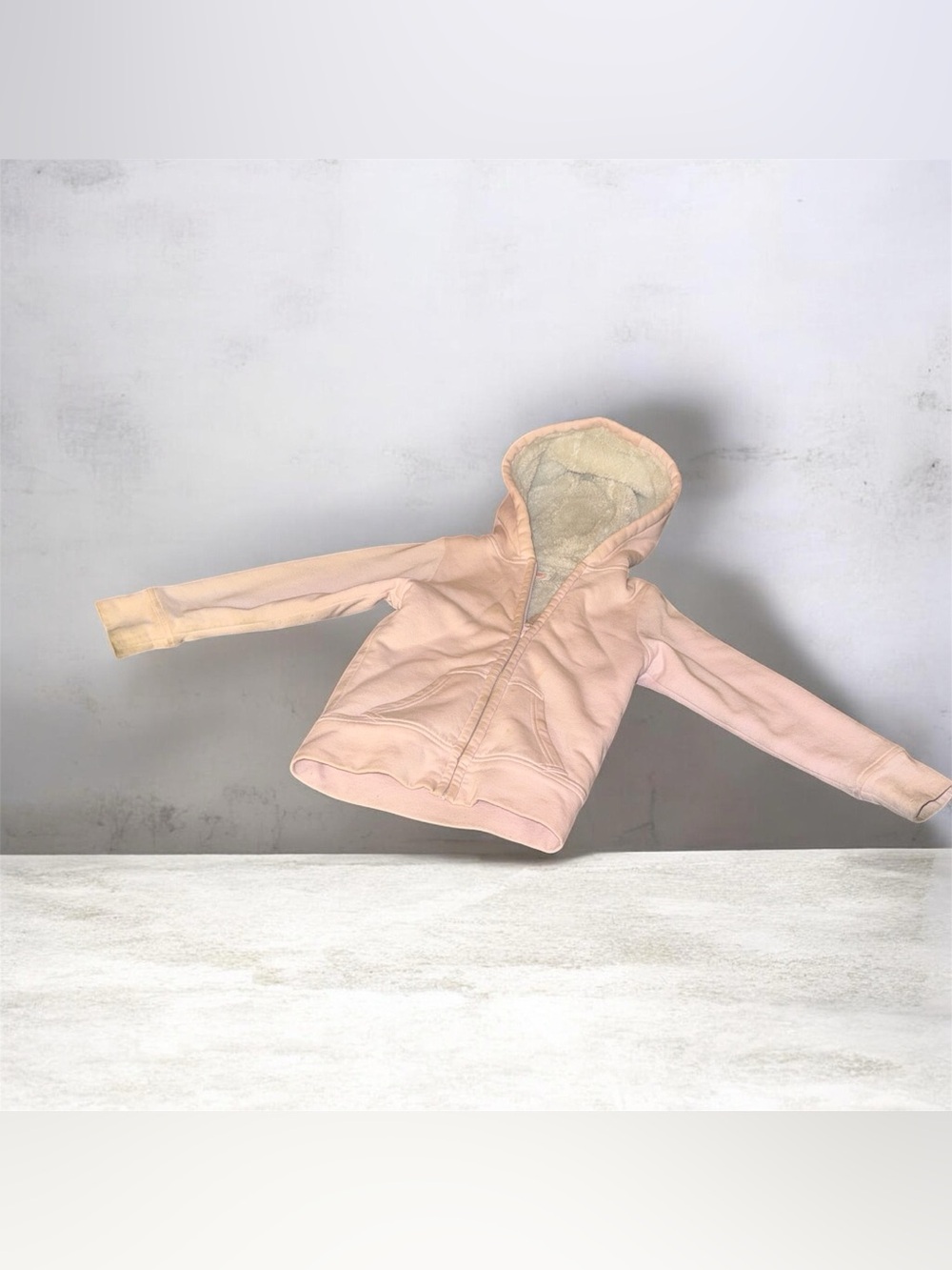 wonder nation Light Pink Hooded Sherpa-Lined Puffer Jacket